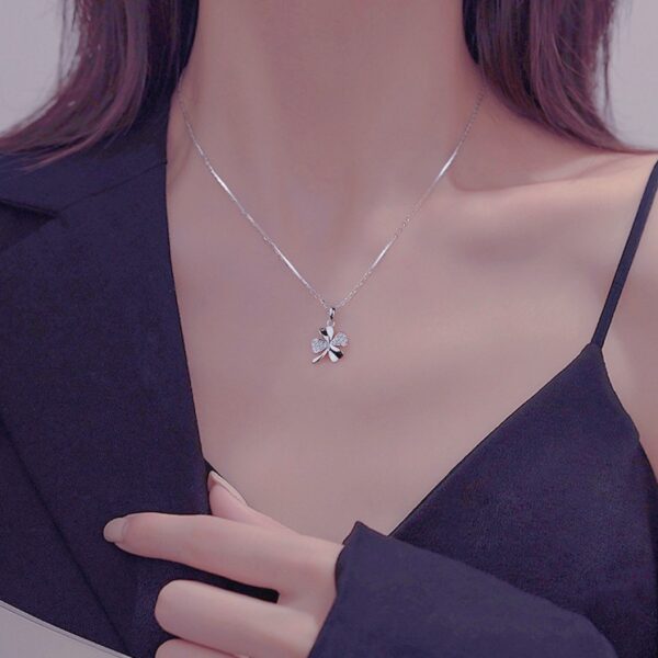 Silvera 飾品 幸運4葉草項鍊 純銀999