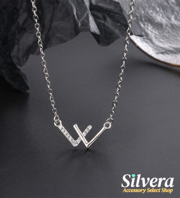 Silvera 純銀 雙V 項鍊 禮物