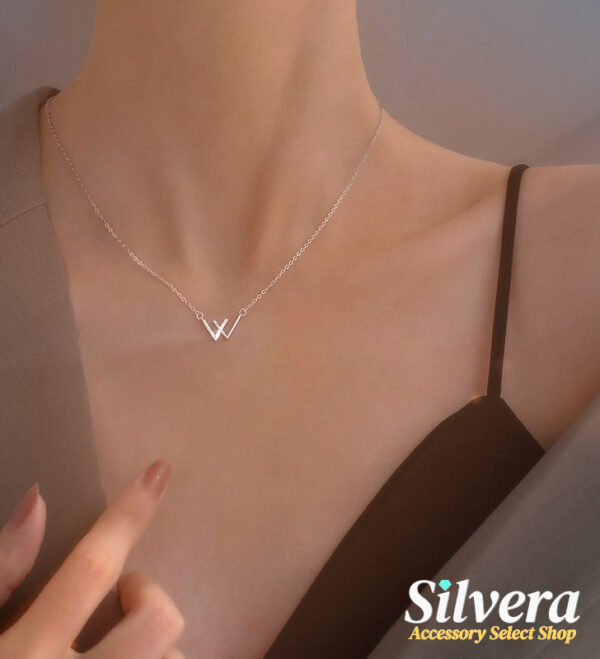 silvera 雙V項鍊 純銀項鍊 W項鍊